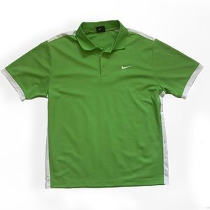 Nike Golf Men's DRI FIT Short Sleeve Embroidered Logo Polo Shirt  XL Lime Green